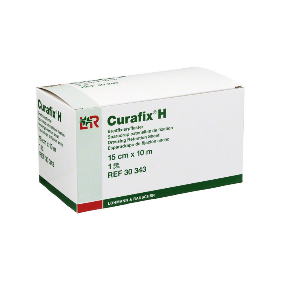 Curafix H пластырь для фиксации раневых повязок и катетеров в рулоне 15см х10м, 30343
