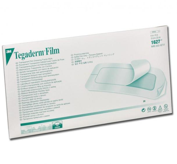 3M Tegaderm Film повязка прозрачная водостойкая для катетеров и ран без выреза 10х25см, 1627